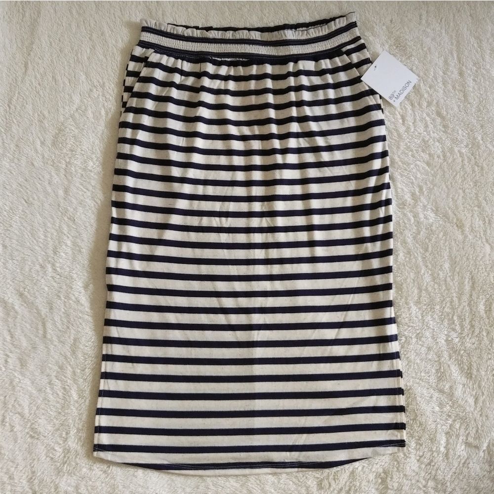 ✨️HP✨️ 89th + Madison Striped Midi Skirt -NWT